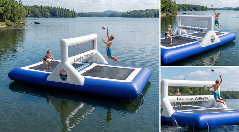 Inflatable Water Floating Volleyball Court Trampoline-2