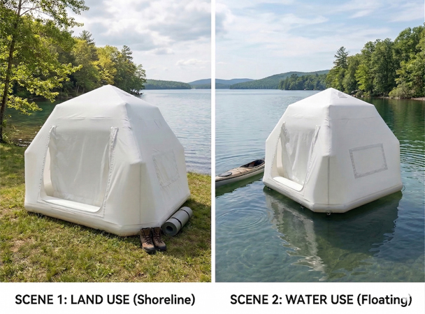 Inflatable Floating Tent for Land & Water