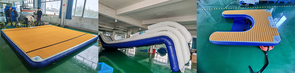inflatable yacht slide with platform