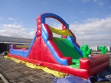 Giant Inflatable Bouncer Obstacle Course With Slide