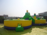 Inflatable 8 Words Obstacle Bouncy Slide Combo For Sport Games