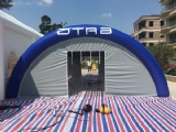 Inflatable workstation shelter for outdoor using