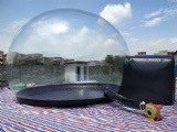 Size:7.5m diameter
Material: Clear PVC + PVC tarpaulin
Color:Can be customized
Packing size:80x80x100cm /130 KGS
