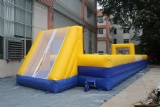 Inflatable soap football field with inflatable floor