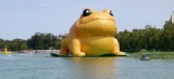 Giant inflatable golden toad