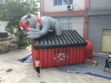 Custom inflatbale bulldogs sport helmet tunnel tent