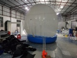 snowglobe with inflatable base