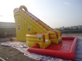 Outdoor playground inflatable water slide toys with pool