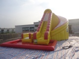 Outdoor playground inflatable water slide toys with pool