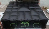 Size:  38ftL*38ftW*8ftH
Material:Commercial grade PVC tarps
color: Black or can be customized