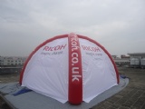 Inflatable dome tent for advertising