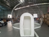 Clear inflatable globe garden bubble tent