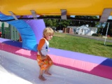 Inflatable water slip and slide on a water slides