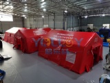 Inflatable medical defending isolation tent