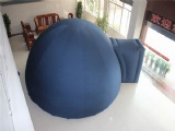 Mobile inflatable planetarium projection dome tent