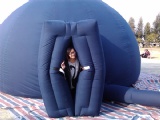Portable projection inflatable dome tent for planetarium