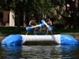 Yatch inflatable water jousting balance beam game