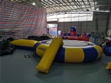 Inflatable water trampoline combo with slide