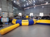 Inflatable water trampoline combo with slide