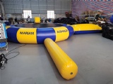 Inflatable water trampoline combo with slide