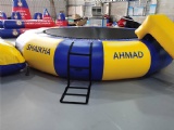 Inflatable water trampoline combo with slide