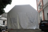 Outdoor inflatable temporary bus paint booth