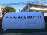 Portable inflatable tent for car wash