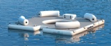 Inflatable Floating Party Platform With Sun Shelter