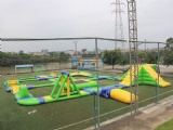 Size: 34mLx26mW or can be customized
Water area needed: 40mLx32mWx3mD
Material: 0.9mm durable PVC tarpaulin
Color: Blue,green and yellow or made
Lifespan: Over 3 Years or more