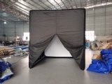 Size: 3mW x 3.2mD x 3.2mH(front)
Material: PVC tarp and Oxford fabric
Color: Black or it can be customized
