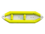 Inflatable self bailing kayak boat
