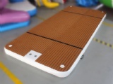 Teak air platform dock for water leisure