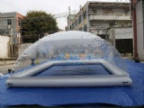 Inflatable bubble dome pool tent
