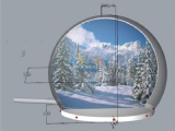 Inflatable Christmas Snow Globe Tent