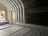 Golf simulator impact screen inflatable tent