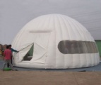 White mobile inflatable outdoor party dome tent