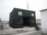 black mobile inflatable cube tent