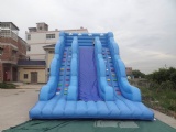 blue commercial inflatable wave shape slide