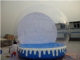 clear snow globe with mat