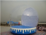 clear snow globe with mat