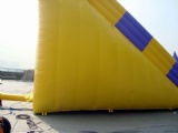 yellow Disney world inflatable castle slide