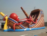 Giant inflatable Kraken Wow slide with large octopus