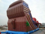 Giant inflatable Kraken Wow slide with large octopus