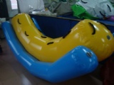 Inflatable water totter teeter for water sports splash