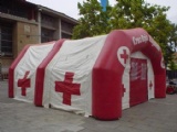 Inflatable relief mobile hospital tent for emergency