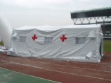 Mobile air tight inflatable emergency tent for first aid