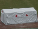 Mobile air tight inflatable emergency tent for first aid