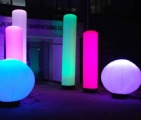 portable mobile inflatable lighting pillars columns