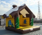 Inflatable cabin jumping bouncy house for kids party