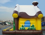 Inflatable cabin jumping bouncy house for kids party